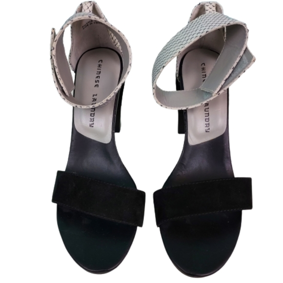 Chinese Laundry 4" heels, women's size 8.5, black and grey - Picture 3 of 7